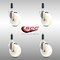 Service Caster 4 Inch 316SS Nylon Wheel Swivel 7/8 Inch Expanding Stem Caster Set SCC SCC-SS316EX20S414-NYS-78-4 - alternate 2